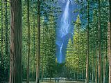 Yosemite Canvas Paintings - Yosemite Falls